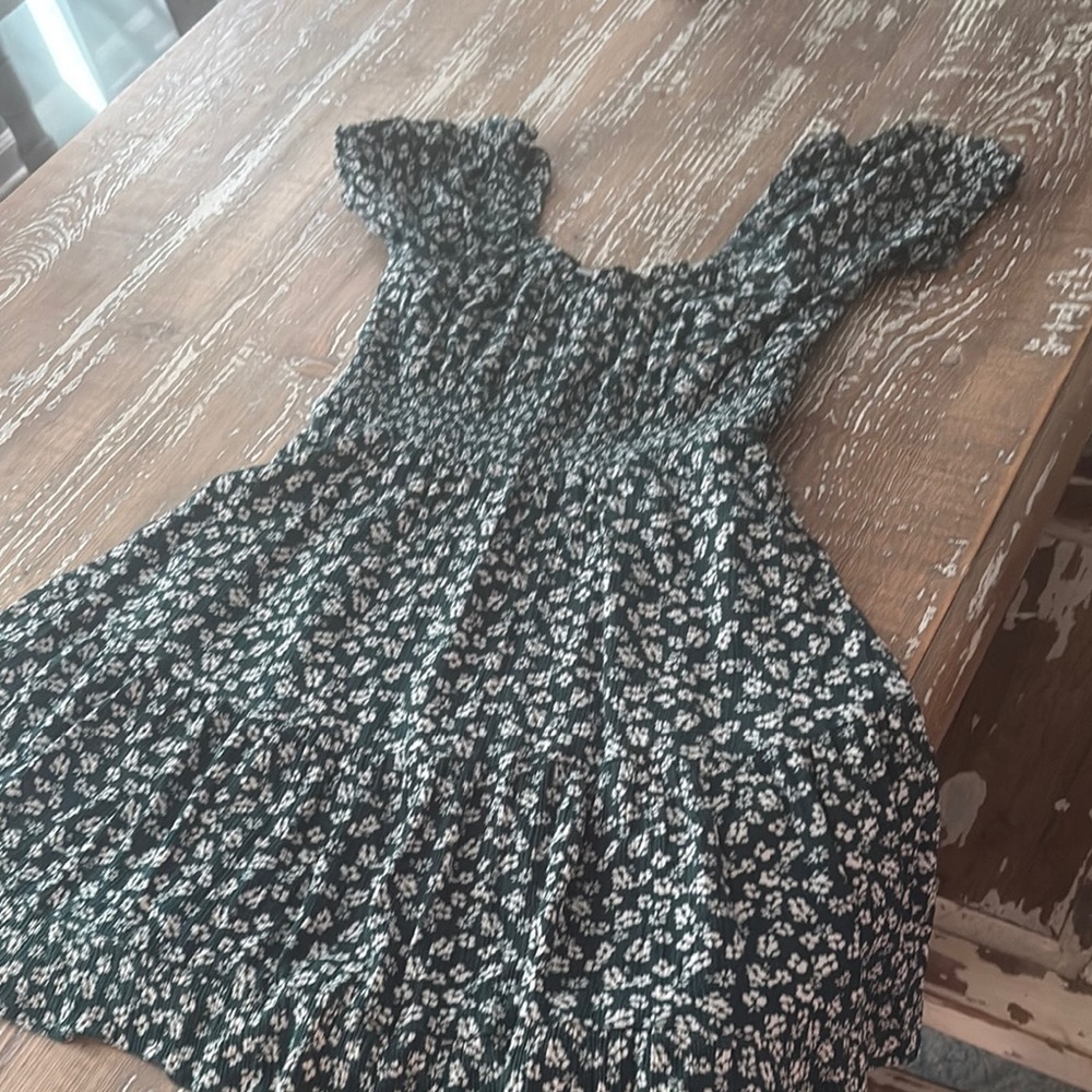 Altar'd State Floral Dress in Black and White